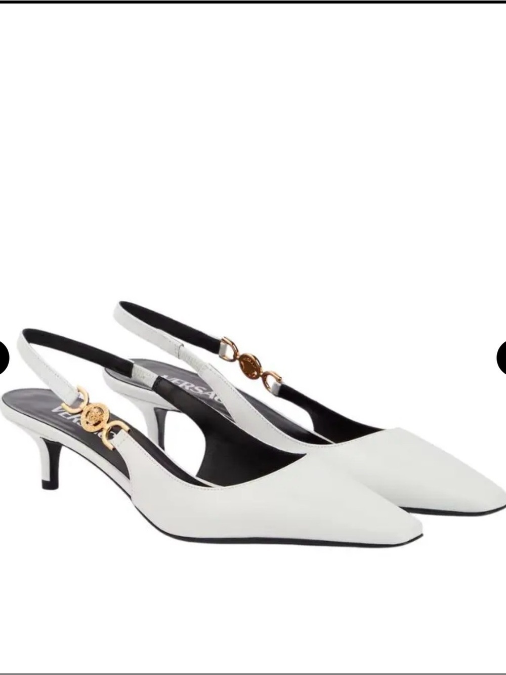 Versace - Medusa Biggie Leather Slingback Pumps